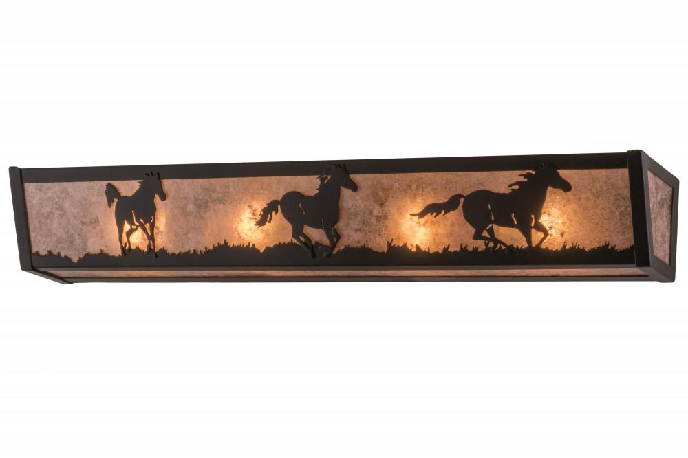 30&#34; Wide Running Horses Vanity Light