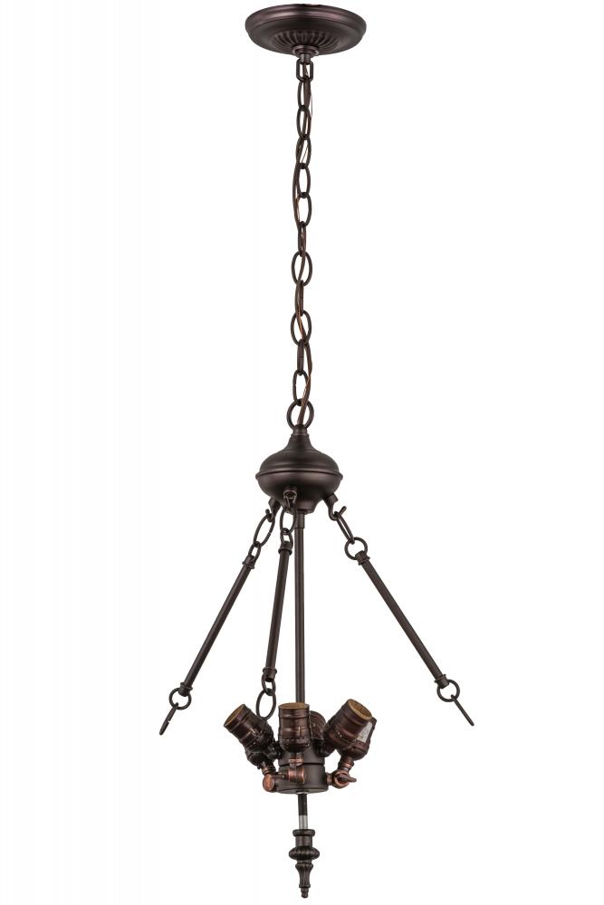 21&#34;W Mahogany Bronze 6 LT W/Uplights Pendant Hardware