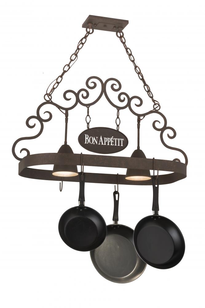 34&#34;L Bon Appetit 2 LT Pot Rack