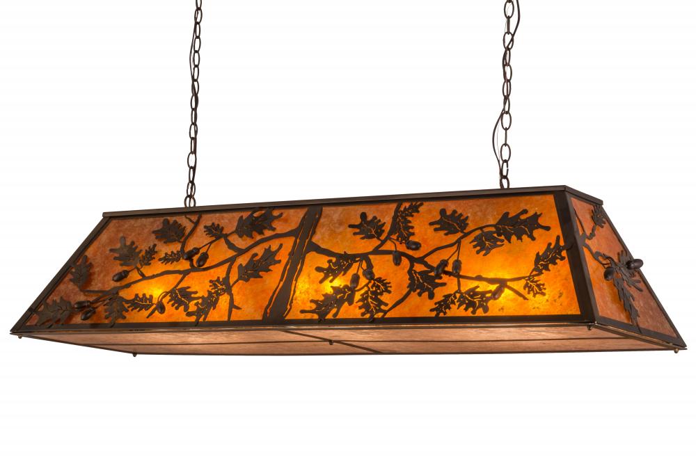 54&#34; Long Oak Leaf & Acorn Oblong Pendant