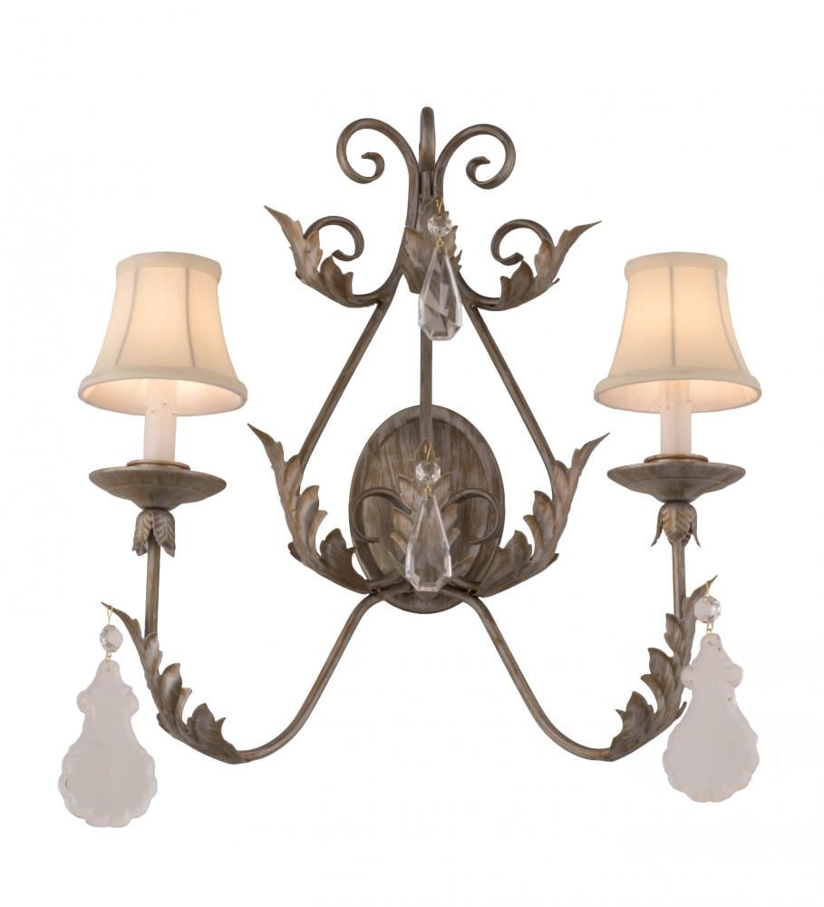 21&#34; Wide French Elegance 2 Light Wall Sconce