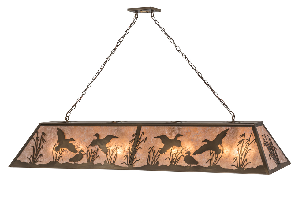 72&#34; Long Ducks in Flight Oblong Pendant