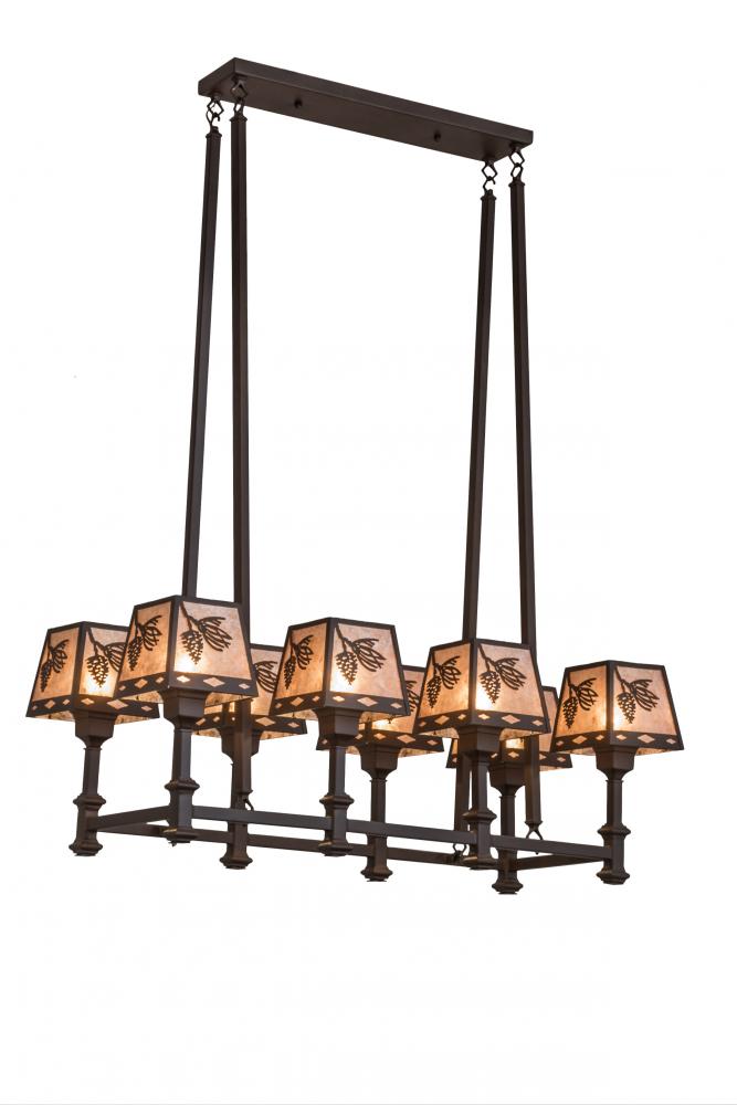 38&#34;L Balsam Pine 8 LT Oblong Chandelier