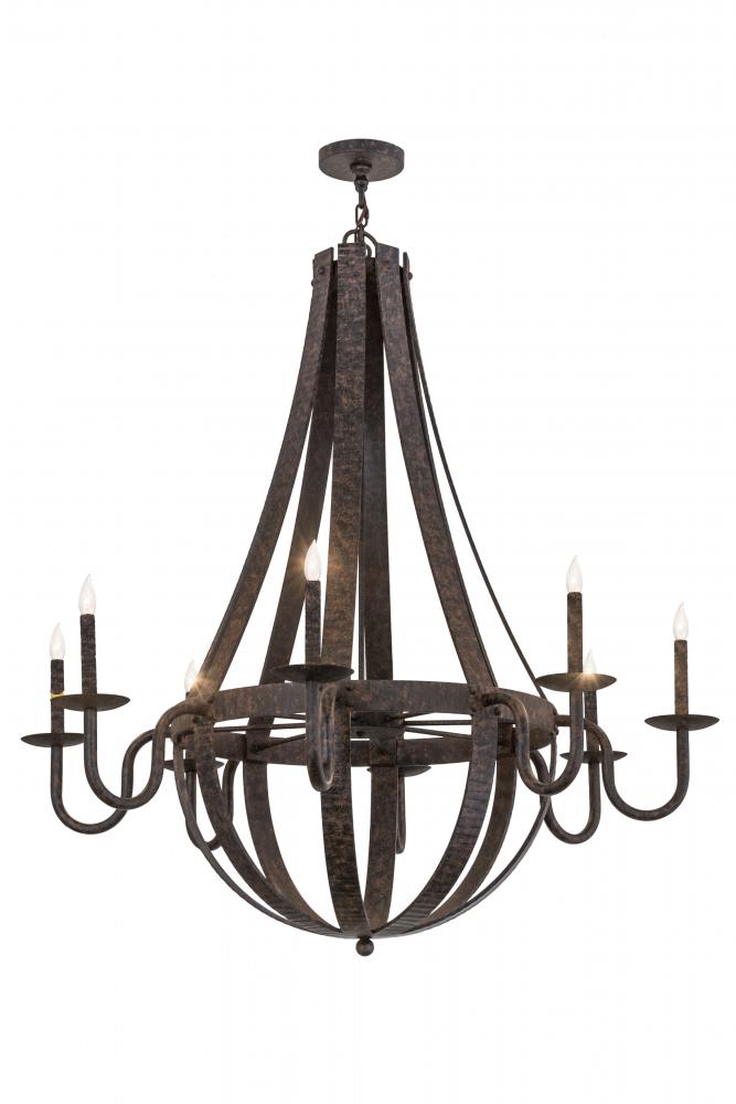 48&#34;W Barrel Stave Metallo 8 LT Chandelier