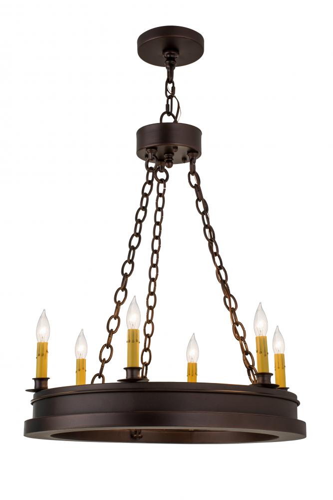 24&#34; Wide Sullivan Ranch 6 Light Chandelier