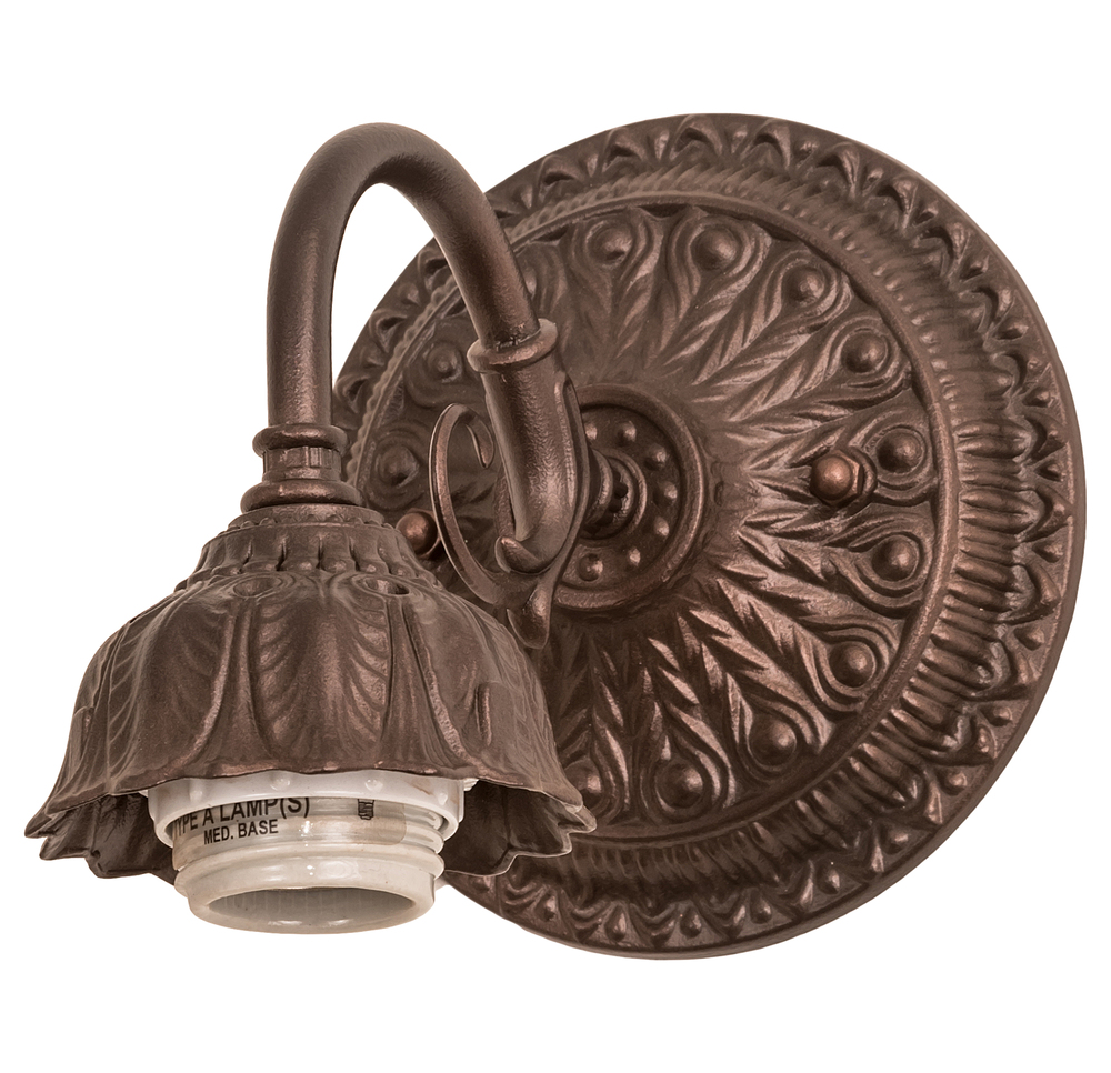 5&#34; Wide Mahogany Bronze Wall Sconce Hardware