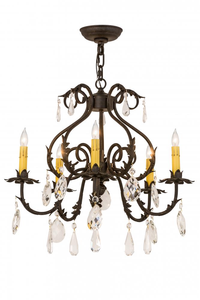 24&#34; Wide Chantilly 5 Light Chandelier