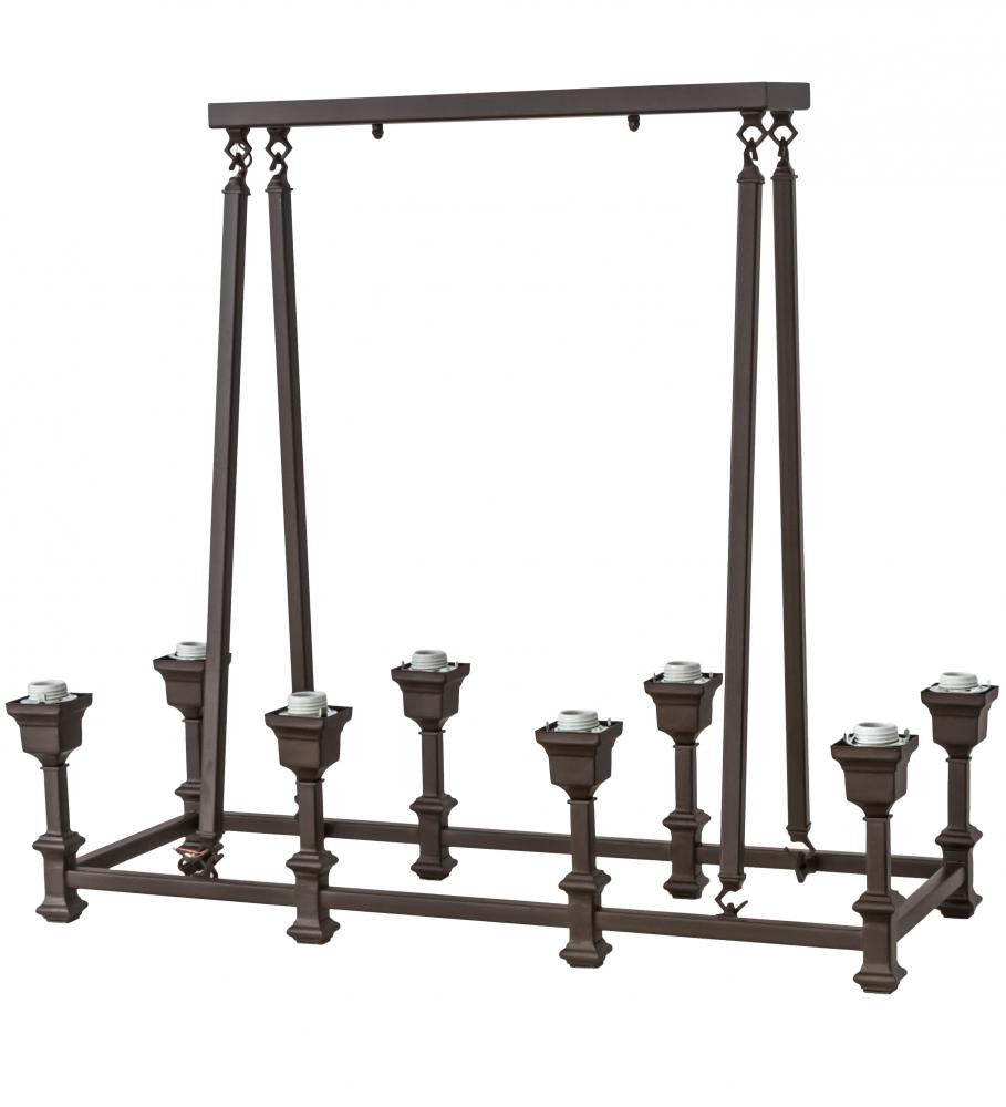 36&#34;L Cafe Noir 8 LT Oblong Chandelier Hardware