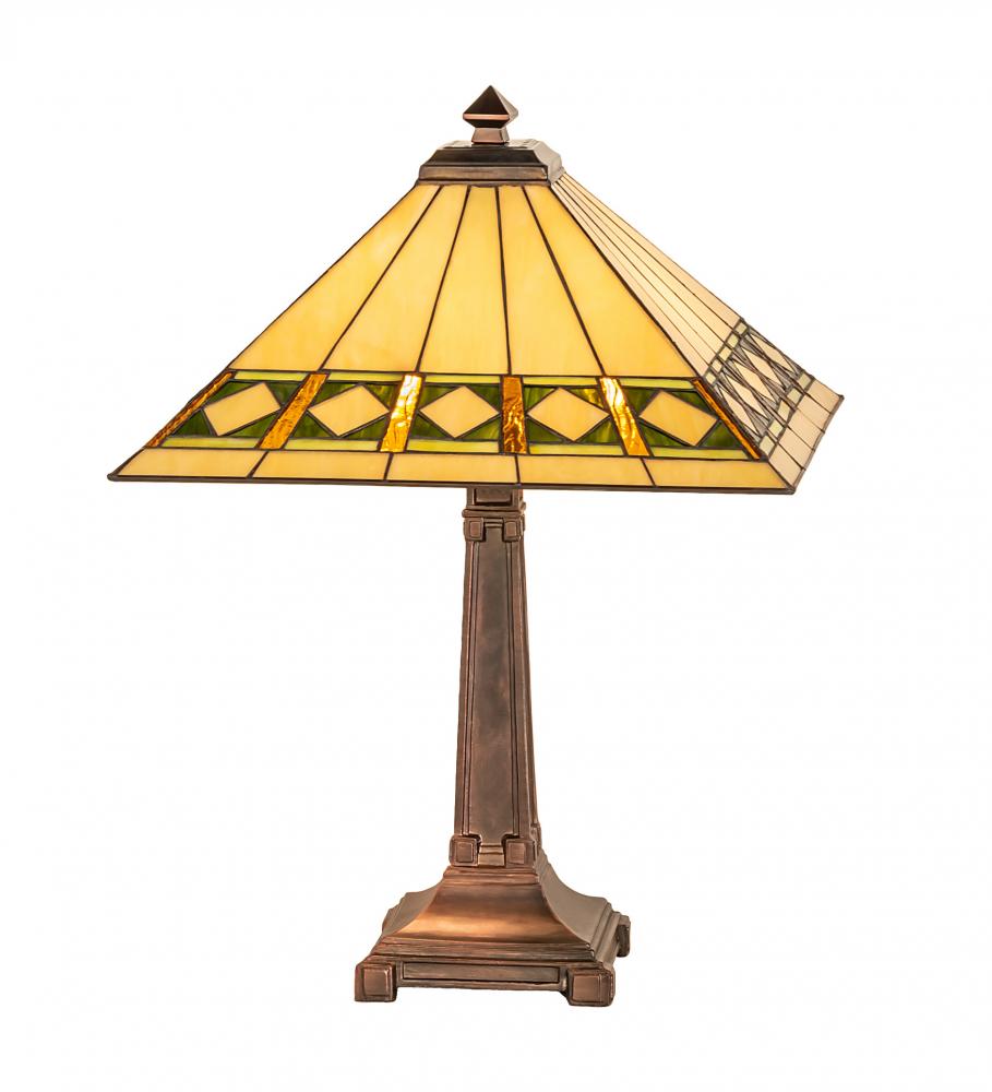 24&#34; High Diamond Band Mission Table Lamp