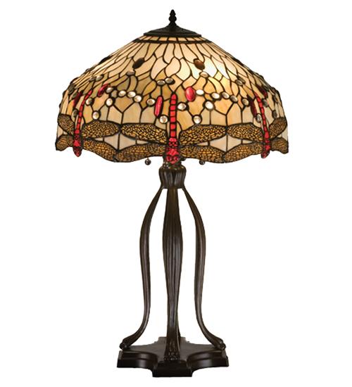 30.5&#34;H Tiffany Hanginghead Dragonfly Table Lamp