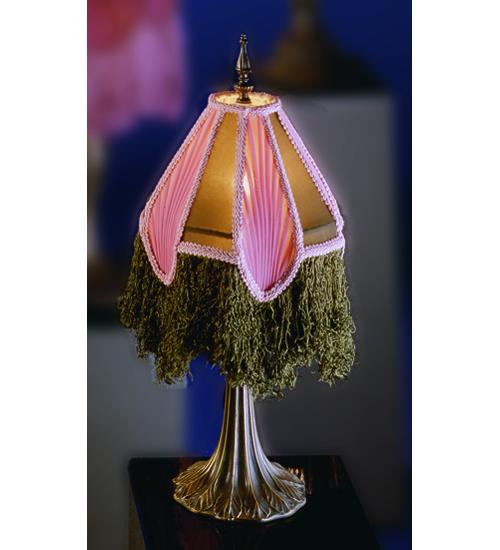 20&#34; High Fabric with Fringe Mini Lamp