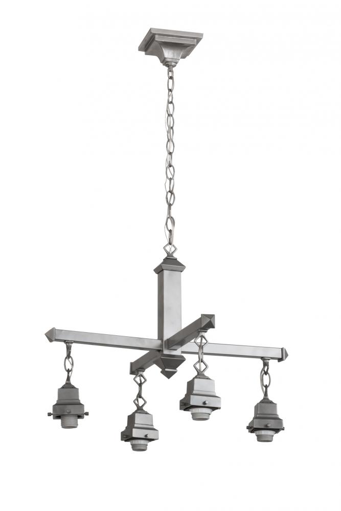 24&#34;W Nickel 4 LT Chandelier Hardware