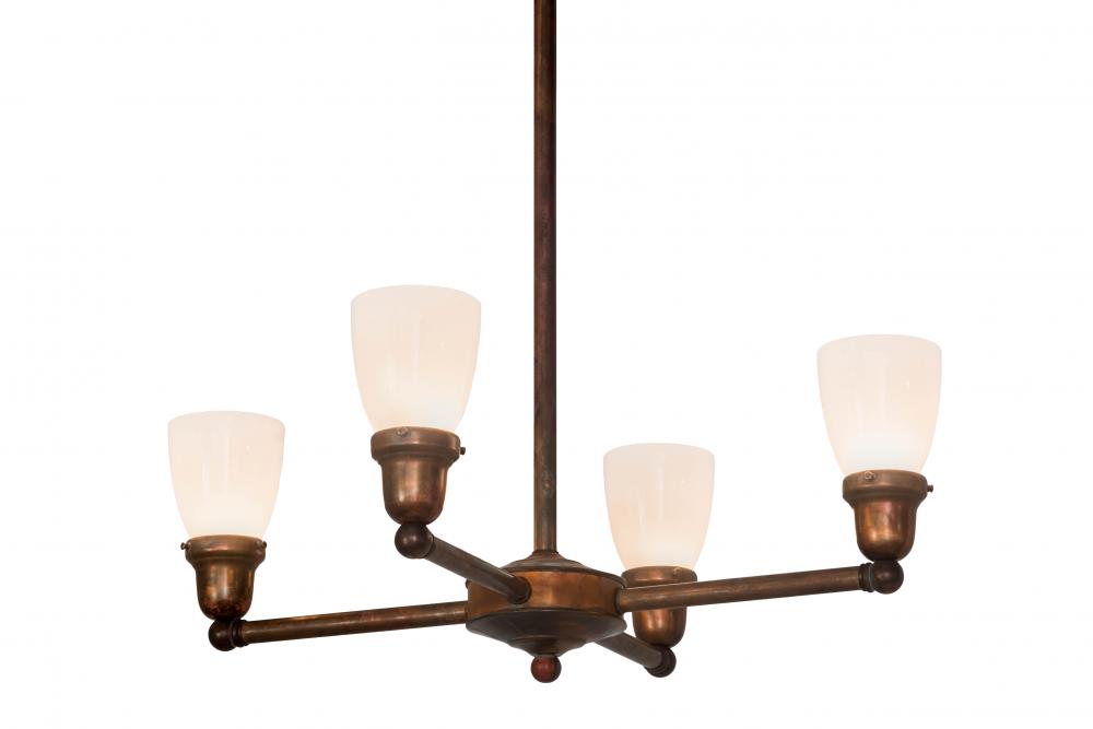 26&#34; Wide Revival Goblet 4 Light Chandelier