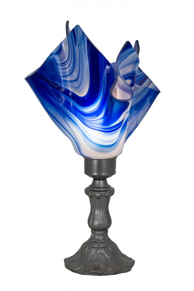 14&#34; High Handkerchief Curacao Swirl Accent Lamp