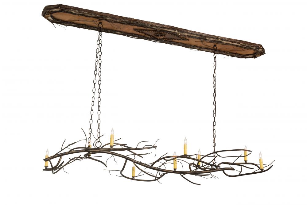 70&#34; Long Winter Solstice 9 Light Oblong Chandelier