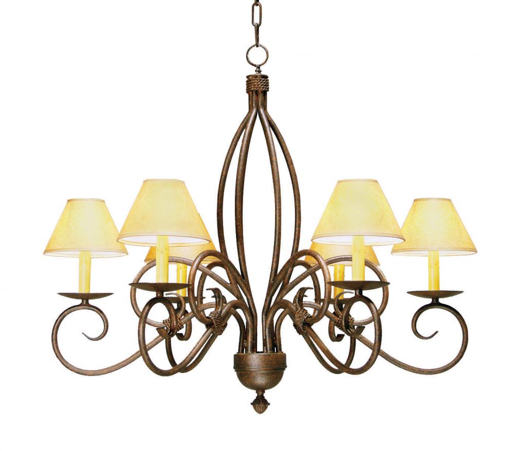 28&#34; Wide Squire 6 Light Chandelier