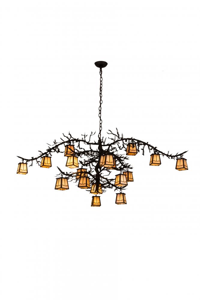 66&#34;W Pine Branch Valley View 18 LT Chandelier