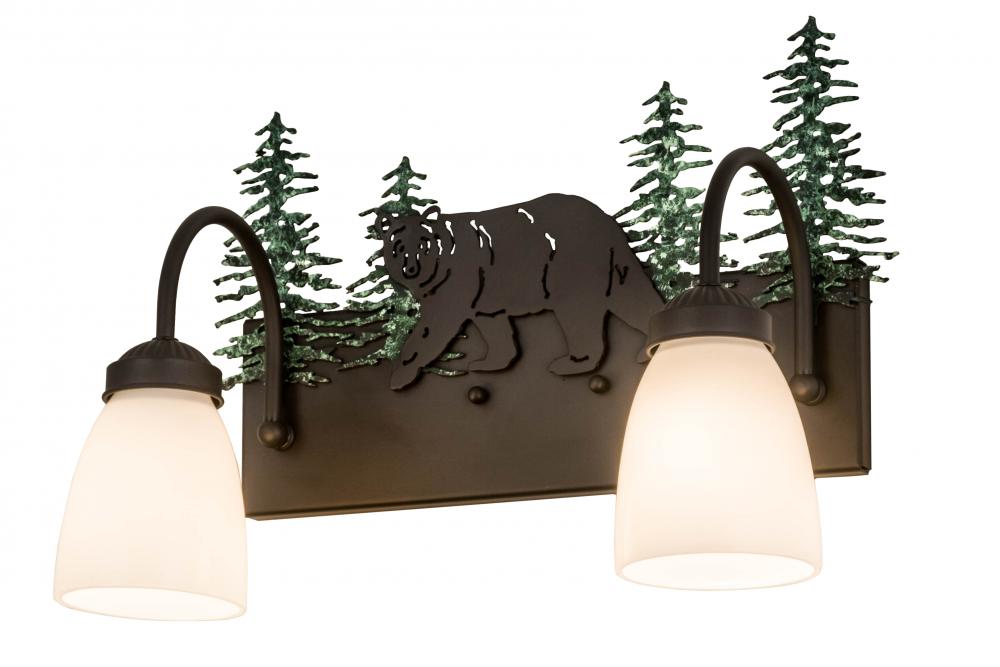 16&#34; Wide Lone Bear 2 Light Vanity