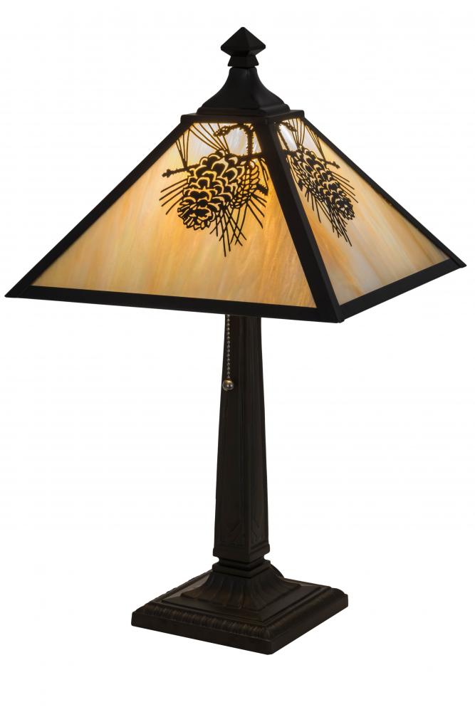 23.5&#34;H Winter Pine Table Lamp