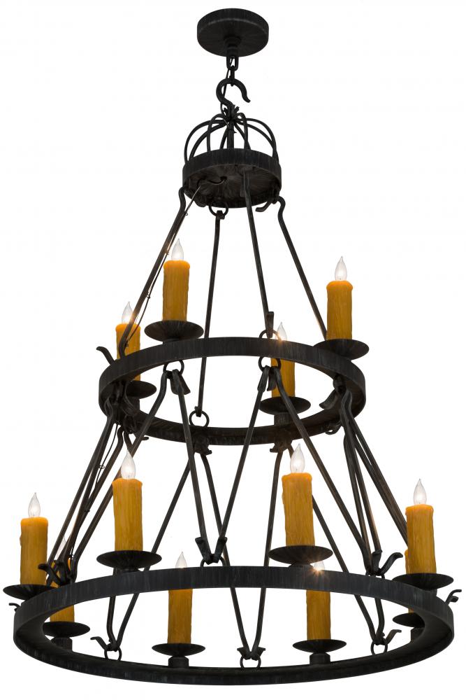 36&#34;W Lakeshore 12 LT Two Tier Chandelier