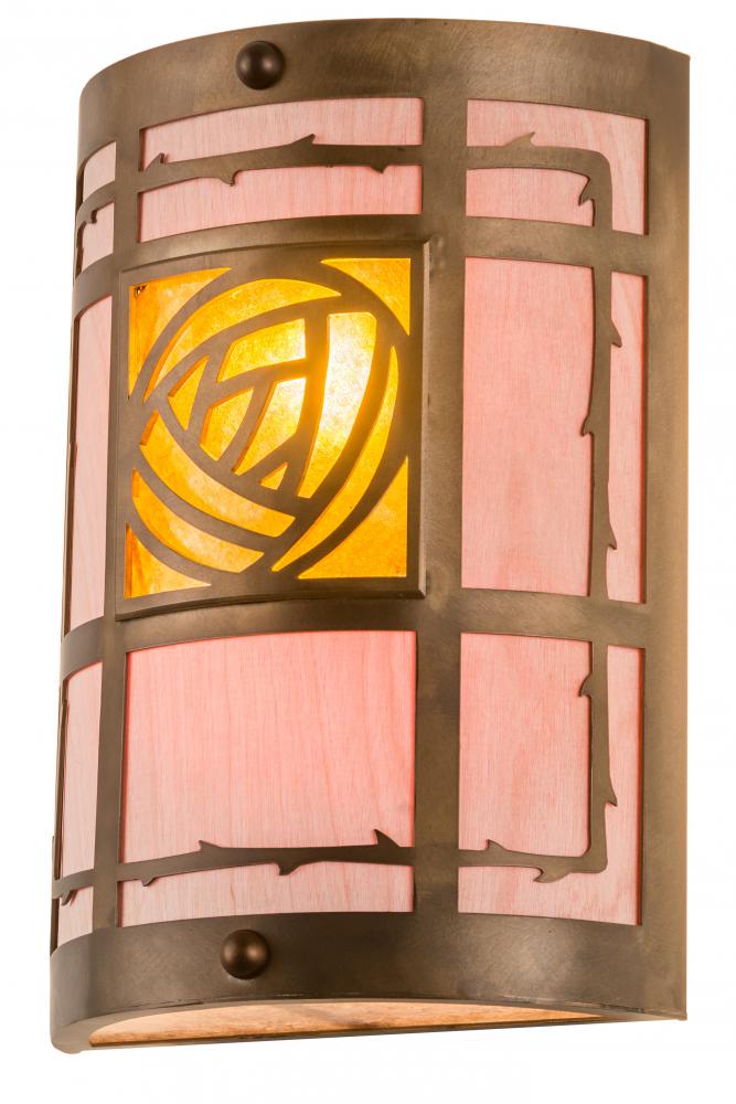 9&#34; Wide Bungalow Rose Wall Sconce