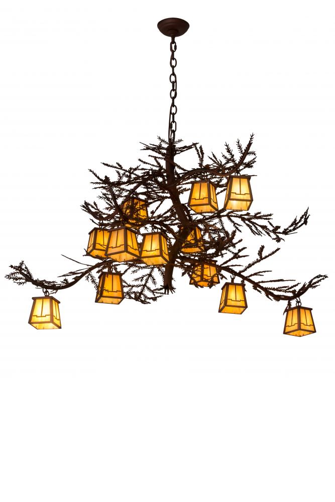 54&#34;W Pine Branch Valley View 12 LT Chandelier