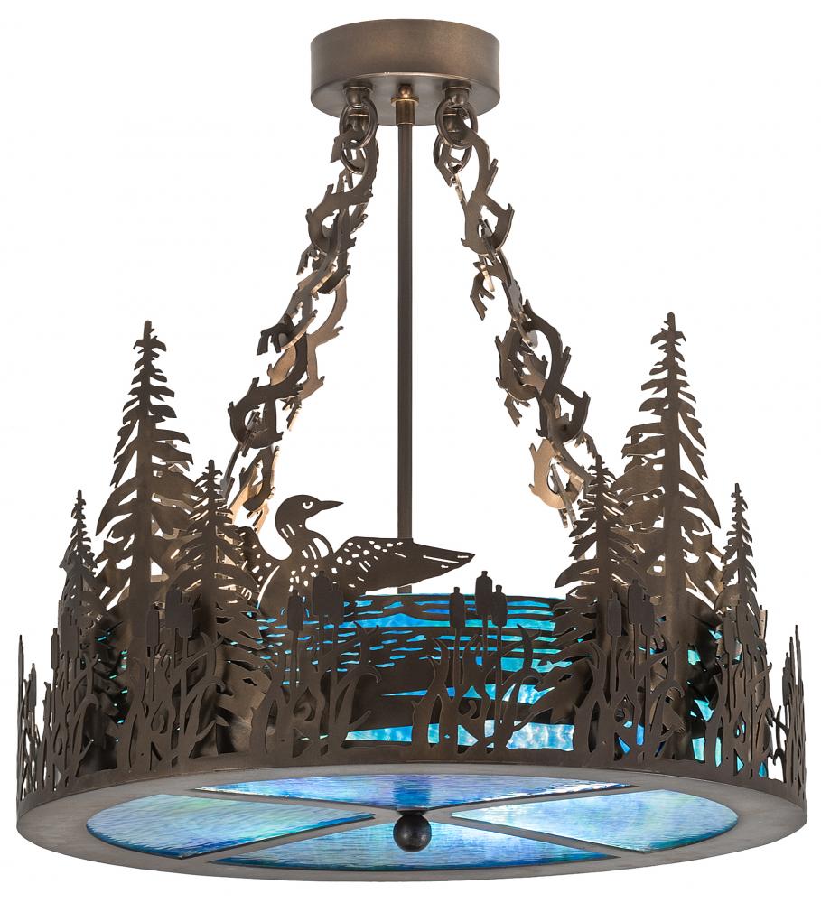 20&#34; Wide Loon Semi-flush Mount