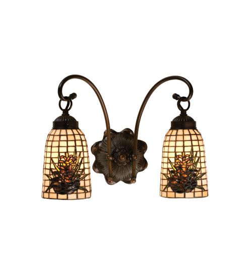 14.5&#34;W Pine Barons 2 LT Wall Sconce