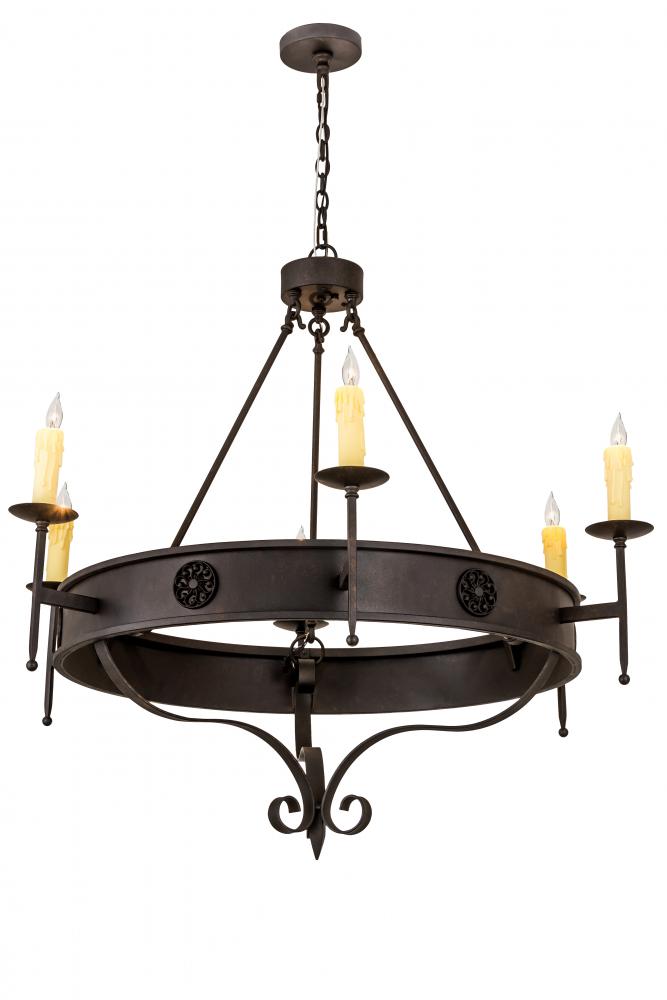 48&#34;W Lorenzo 6 LT Chandelier