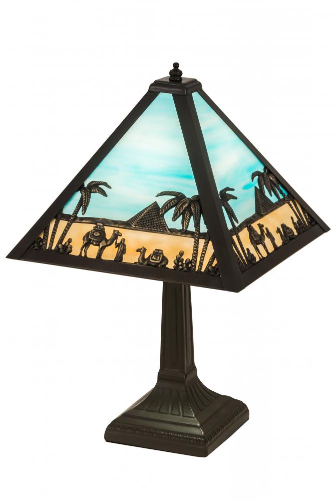 16&#34;H Camel Mission Table Lamp