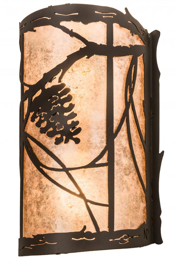 8&#34; Wide Whispering Pines Wall Sconce