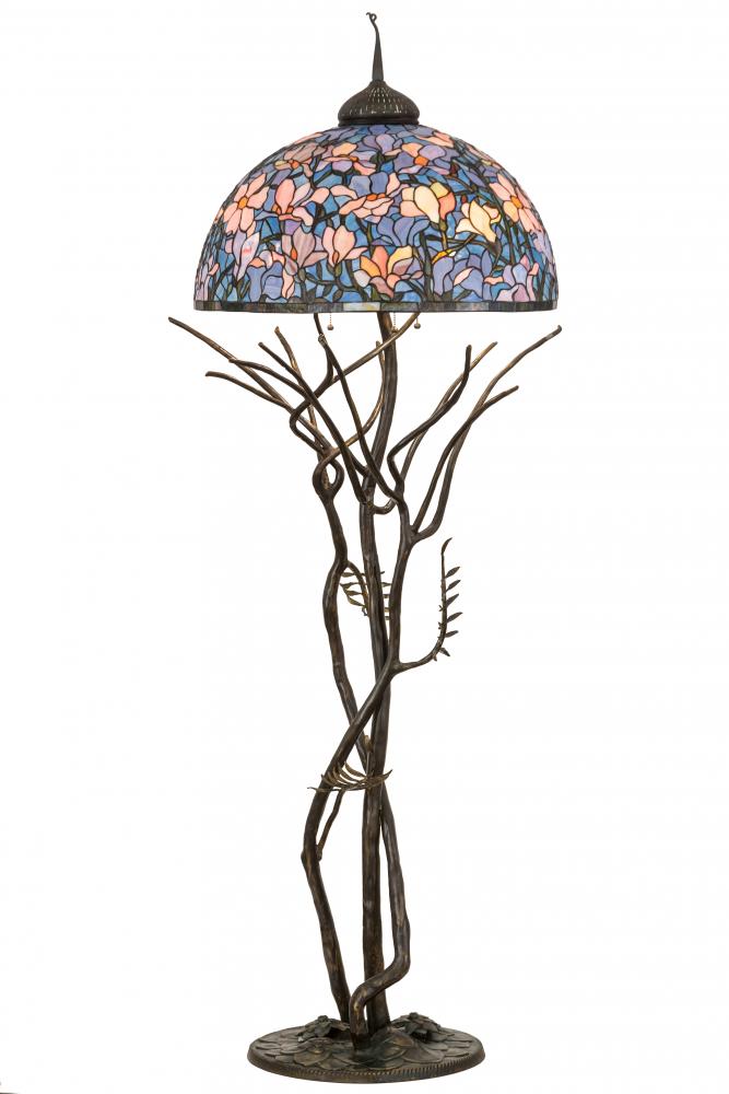 75&#34;H Tiffany Magnolia Floor Lamp