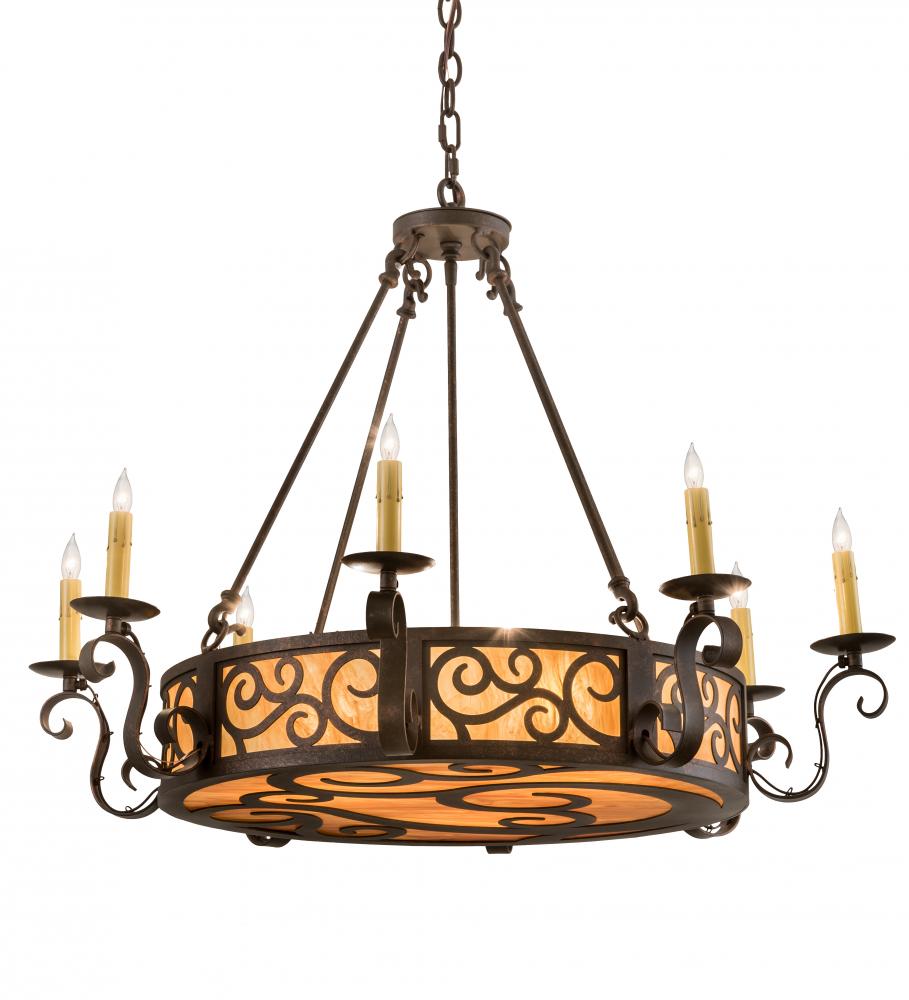 36&#34; Wide Delano 8 Light Chandelier