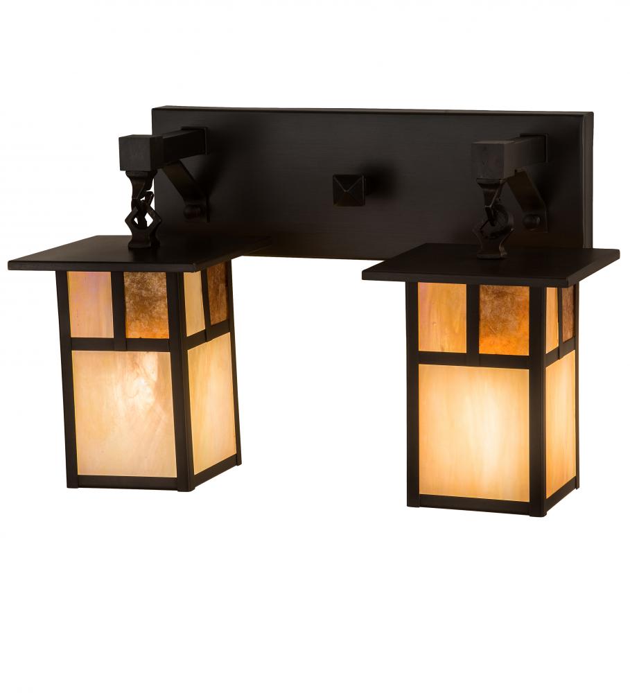 17&#34;Wide Hyde Park &#34;T&#34; Mission 2 Light Vanity Light