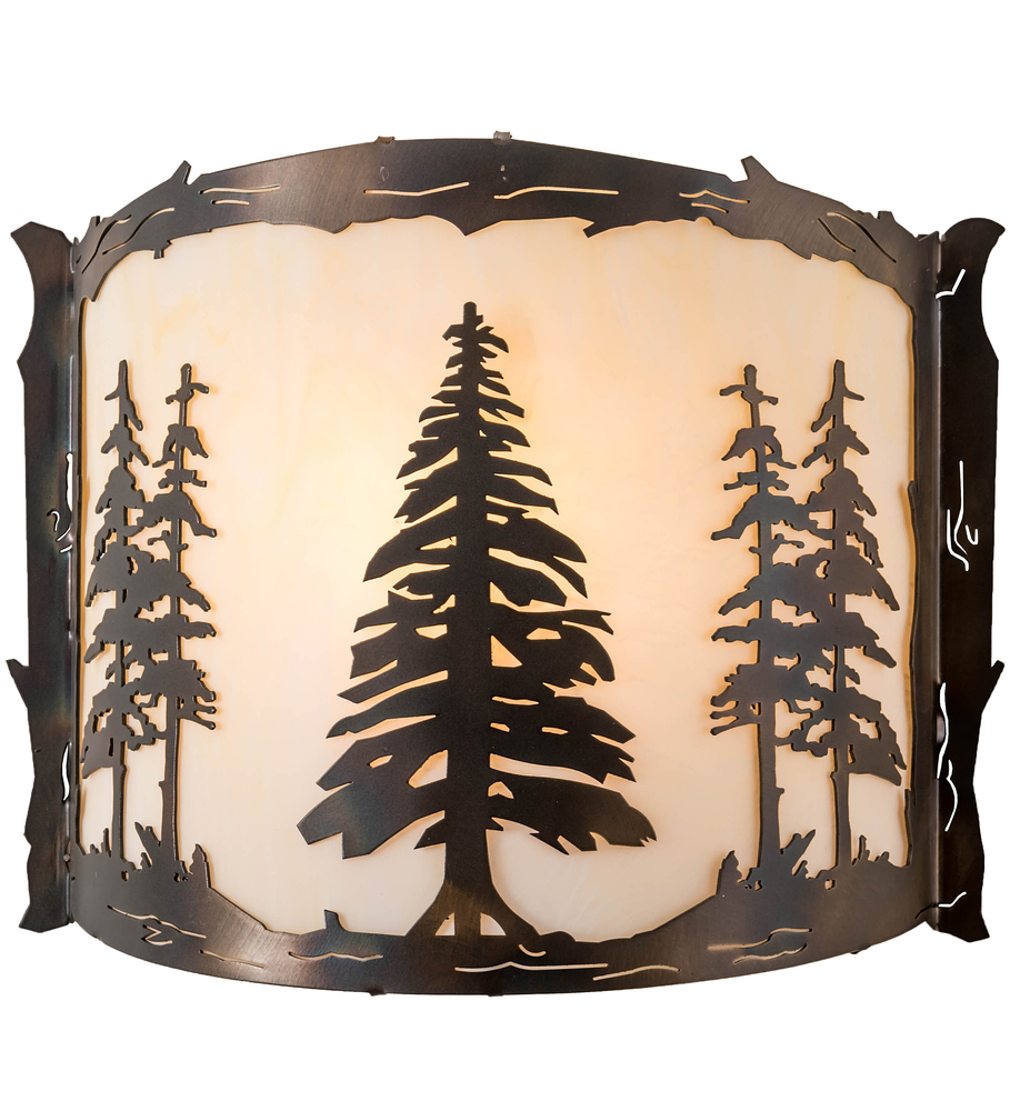 12&#34; Wide Tall Pines Wall Sconce