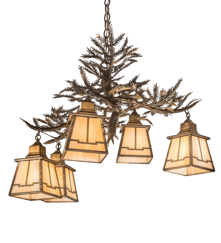 30&#34; Wide Pine Branch Valley View 5 LT Chandelier