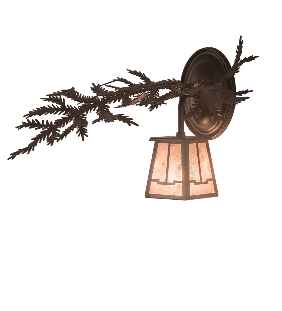 14&#34; Wide Pine Branch Valley View Left Wall Sconce