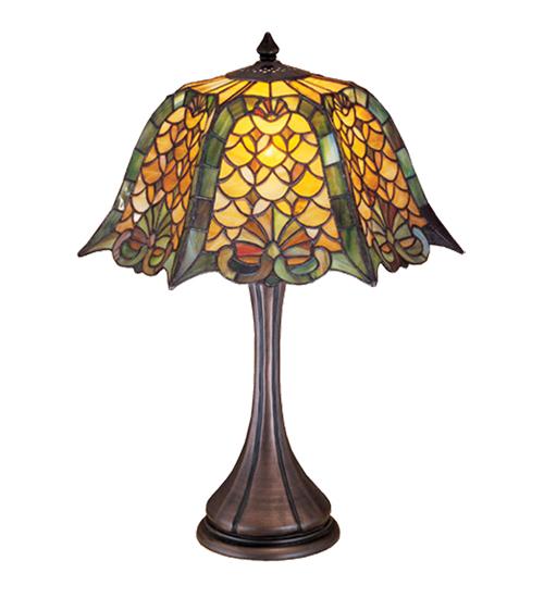 21&#34;H Duffner & Kimberly Shell & Diamond Table Lamp