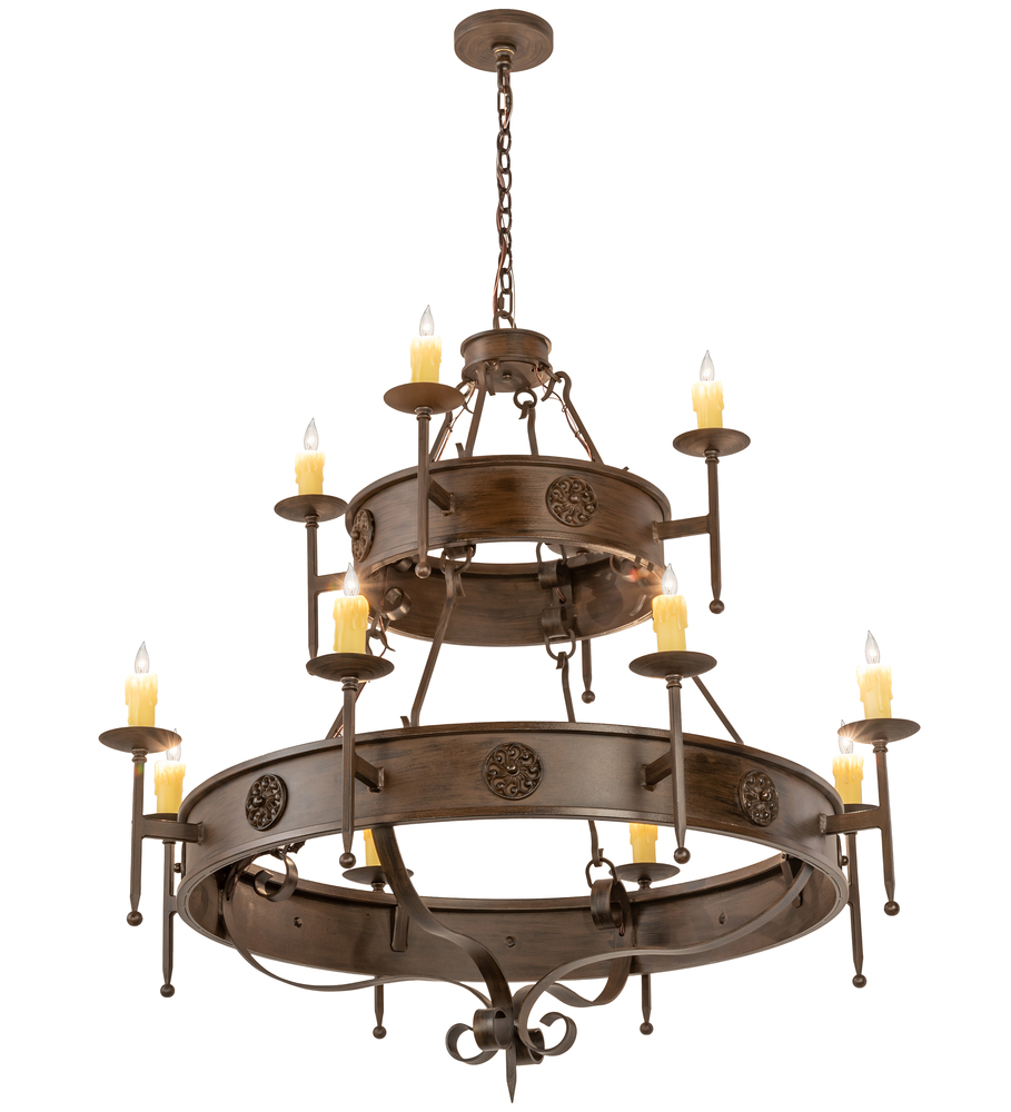 48&#34; Wide Lorenzo 12 Light Two Tier Chandelier