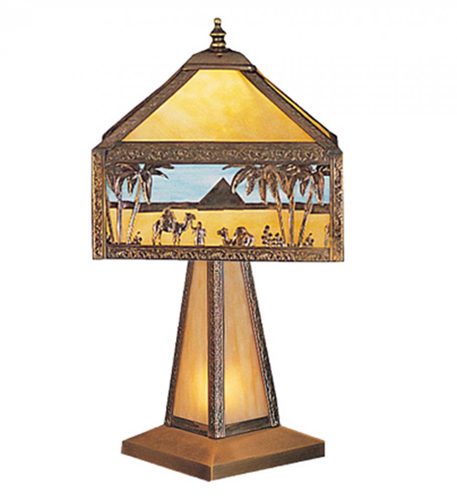 19.5&#34; Wide Camel Mission Accent Lamp