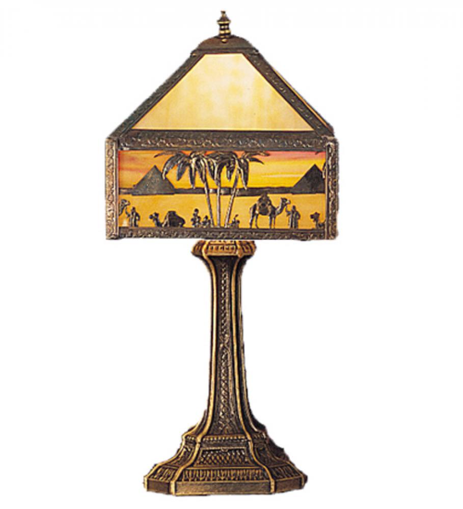 19.5&#34; Wide Camel Mission Accent Lamp