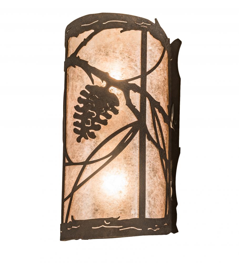 8&#34; Wide Whispering Pines Wall Sconce