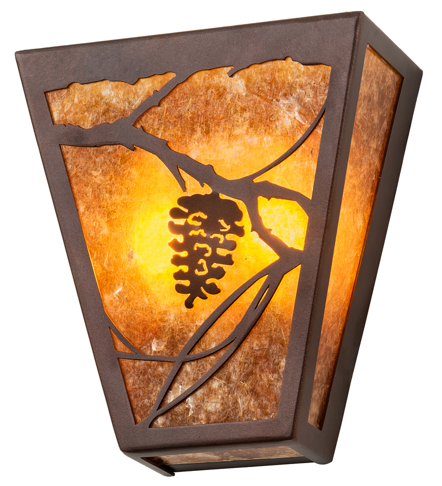 7&#34; Wide Whispering Pines Wall Sconce