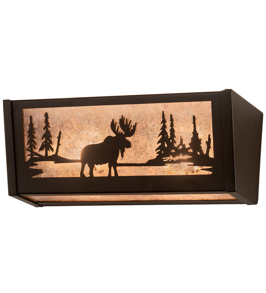 16&#34; Wide Moose at Lake Vanity Light