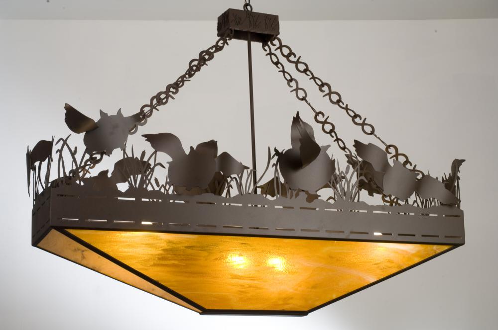 64&#34;L Flying Pigs Oblong Inverted Pendant