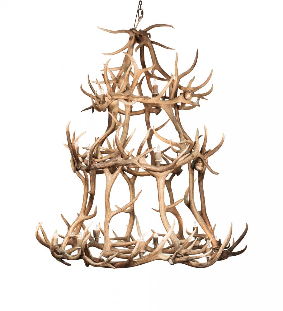 70&#34; Wide Antlers Elk 18 Light Chandelier