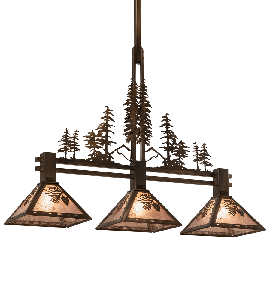 45&#34; Long Tall Pines 3 Light Island Pendant