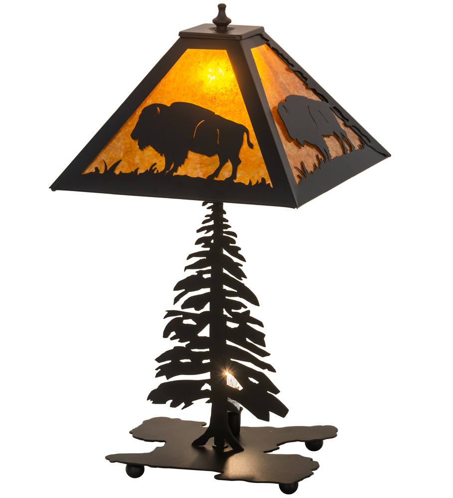 21&#34; High Buffalo W/Lighted Base Table Lamp