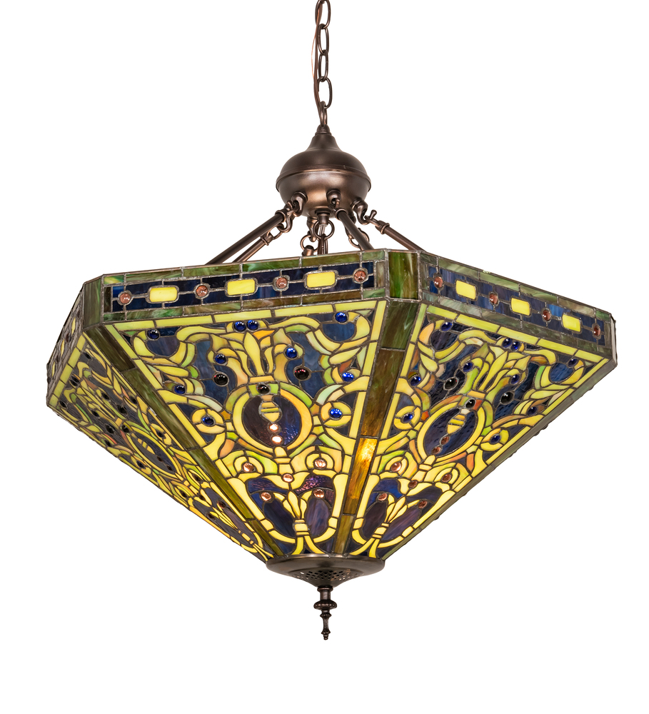 26&#34; Wide Tiffany Elizabethan Inverted Pendant