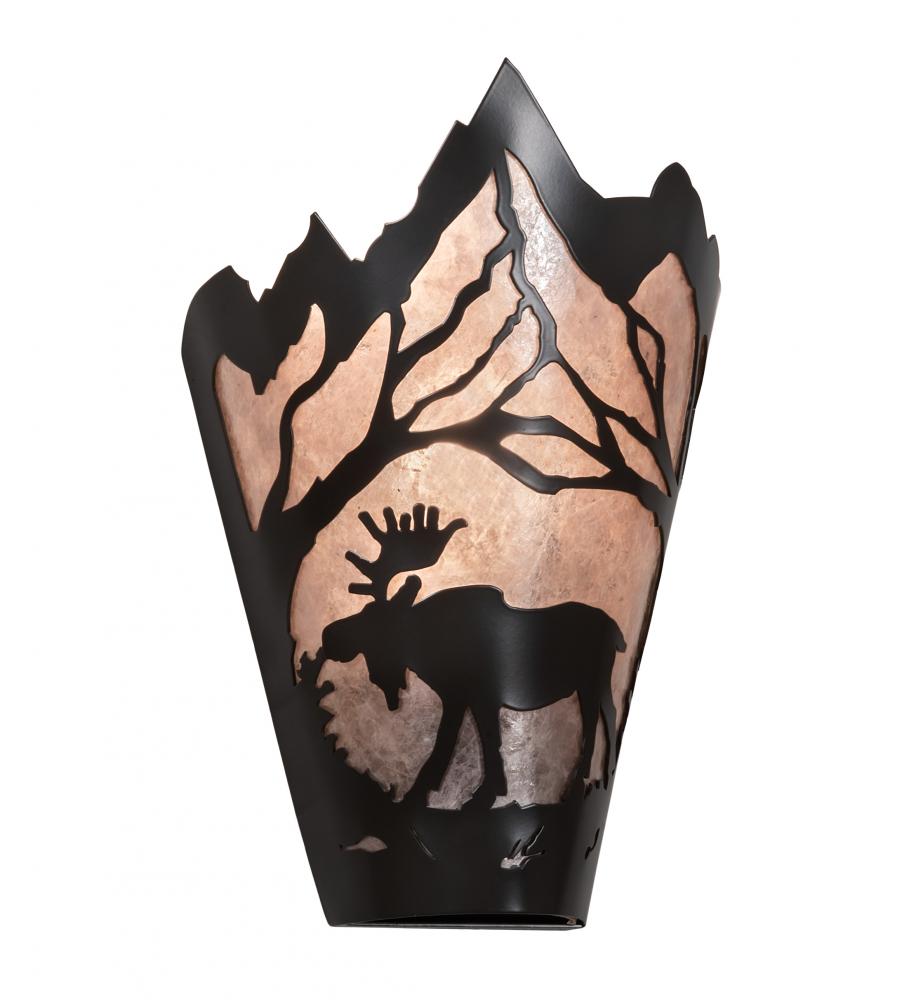 8&#34; Wide Moose at Dawn Left Wall Sconce